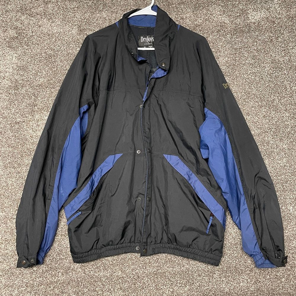 Footjoy Dryjoys Mens  Long Sleeve Windbreaker Jacket Zipper Snaps Size XL